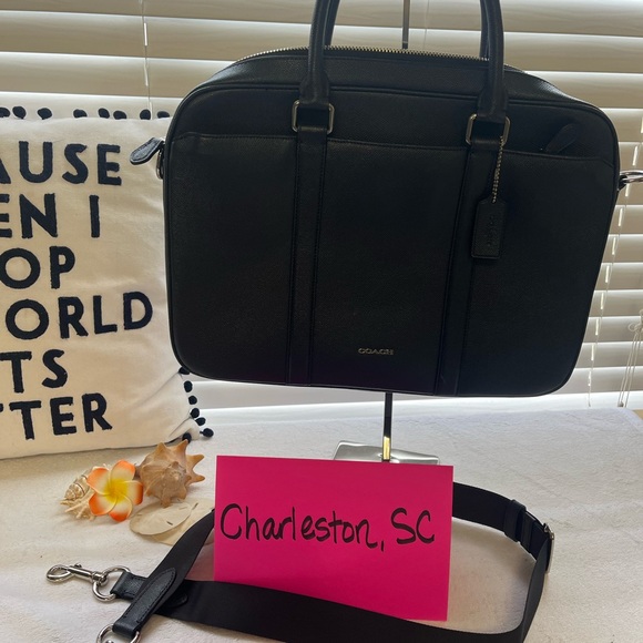 Coach Handbags - Coach Navy Briefcase with Minimalist Design